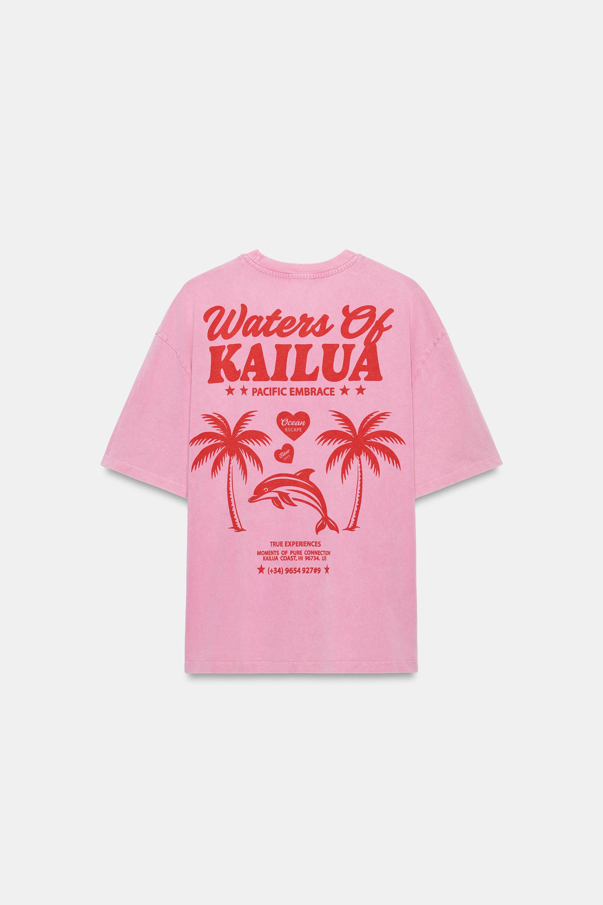 WASHED EFFECT TEXT T-SHIRT